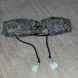 Victoria’s Secret Paisley Bandeau Bikini Top with Tassels